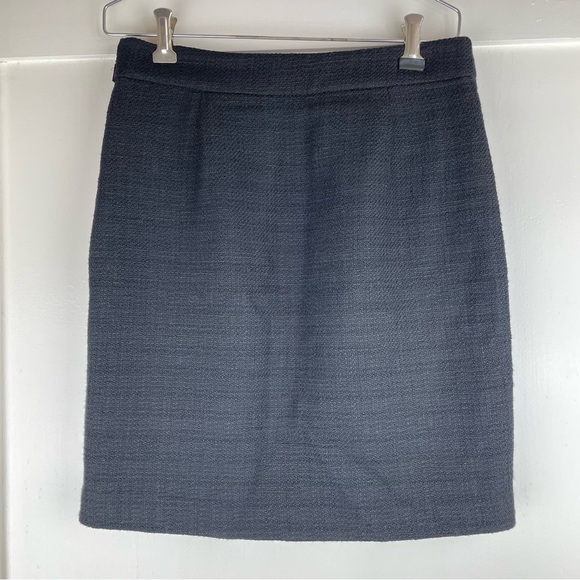 Karl Lagerfeld Fringe Mini Skirt Women's Size 2 Buckle Black Six Buttons Office - Picture 2 of 12